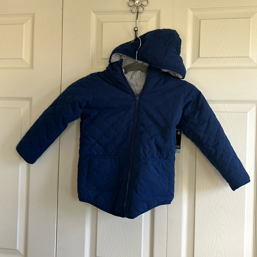 Okie Dokie Sherpa lining Boy reversible size 4T Toddler Blue